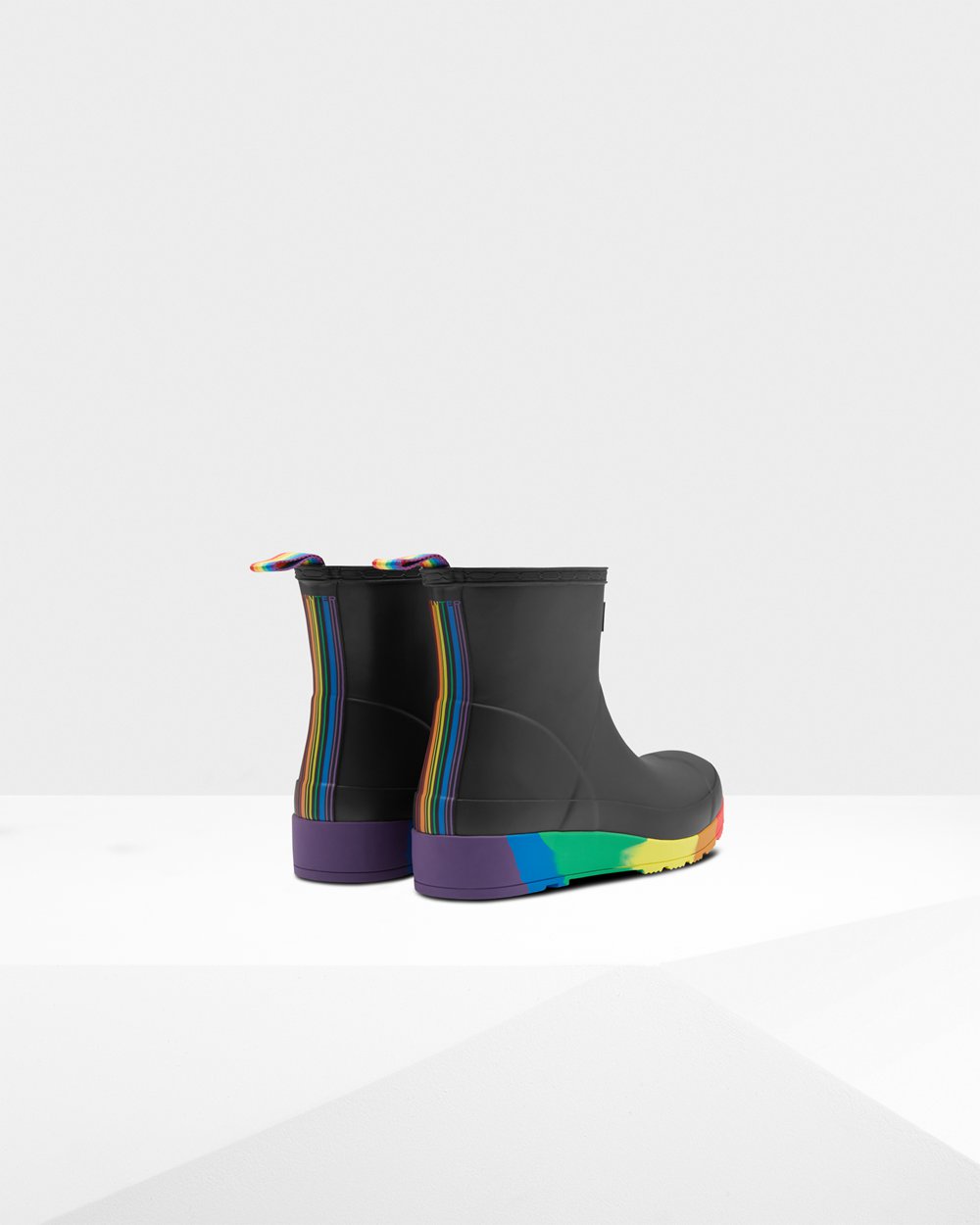 Play Boots Dames - Hunter Original Pride Flatform Rain - Zwart - 17ZWHKBJI